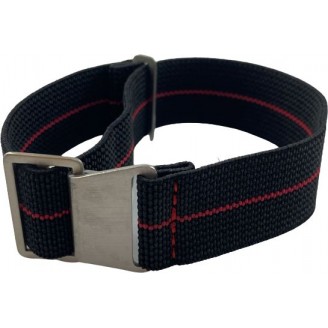 Nylon Military Strap Black Red